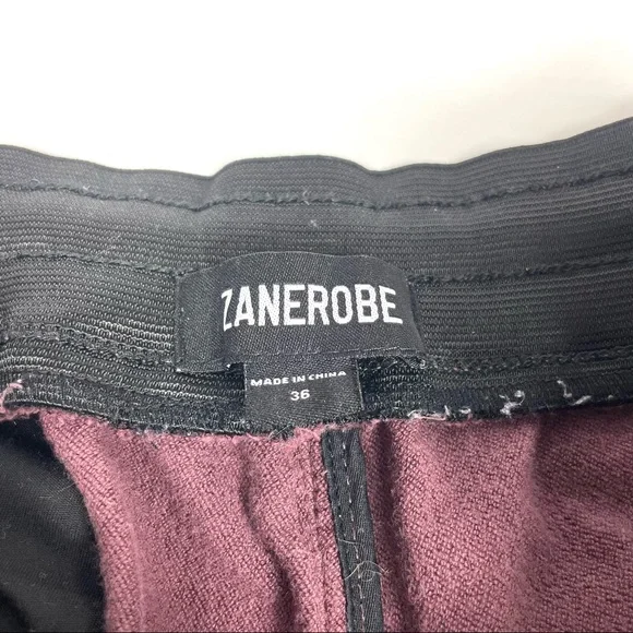 Zanerobe Joggers Sweatpants Burgundy Pants Size 36 - Picture 7 of 9